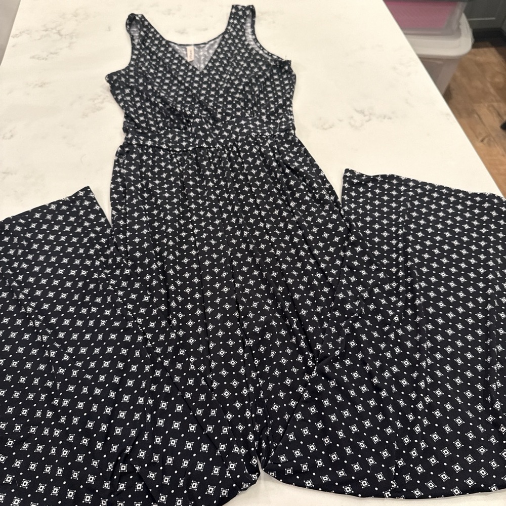 Gilli Black and White Patterned Jumpsuit